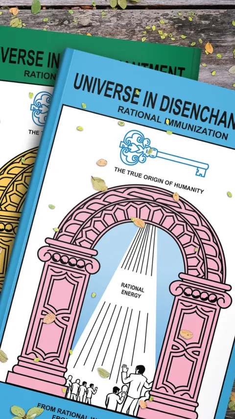 Book cover of Universe in Disenchantment – Volume 6, a transformative milestone in Rational enlightenment.